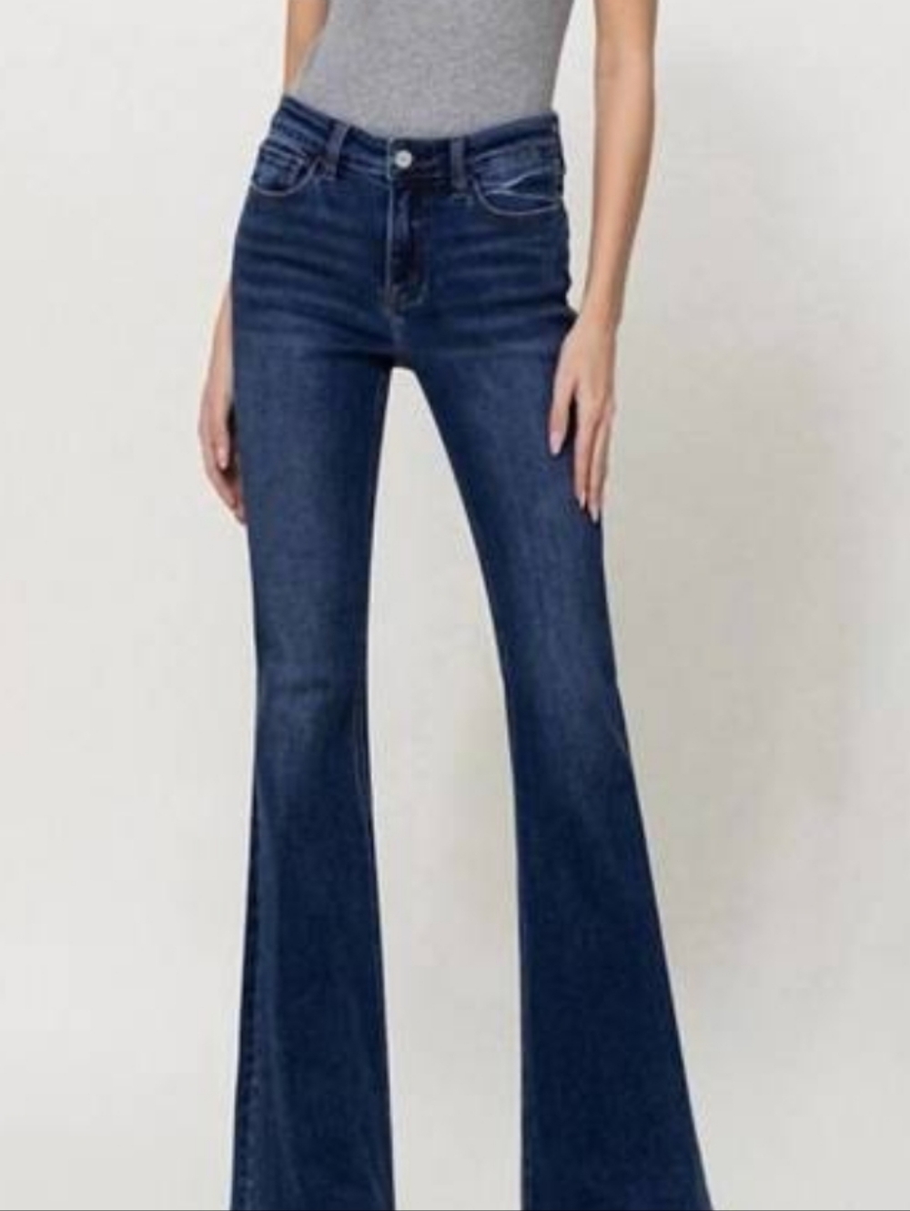 Flying Monkey High Rise Bootcut Dark Wash Jeans Slightly Distressed Size 29